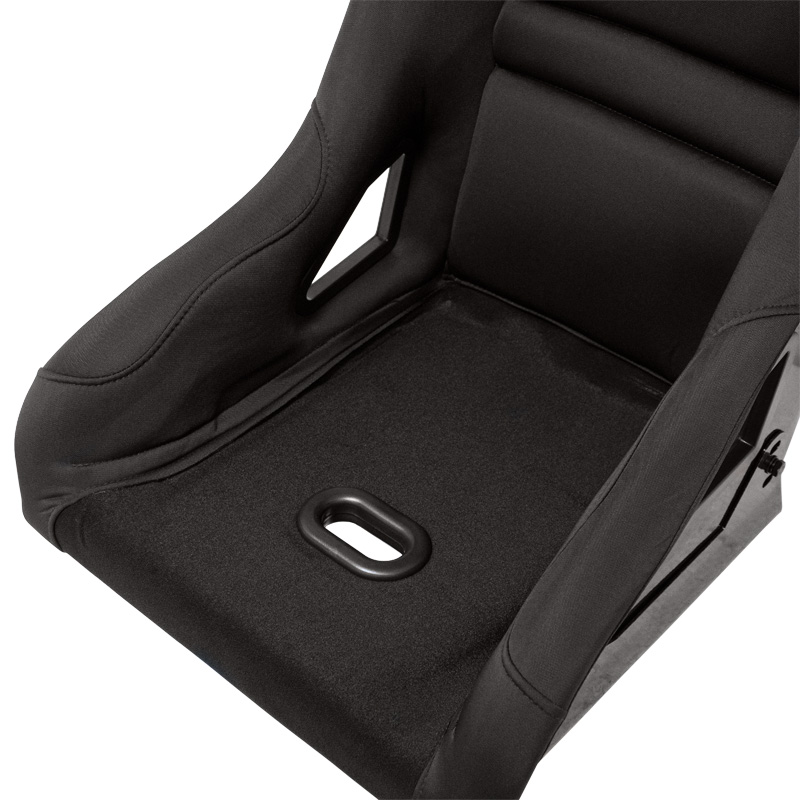 Siège baquet 'BS8' - Noir - Dossier fixe en polyester - incl. glissières