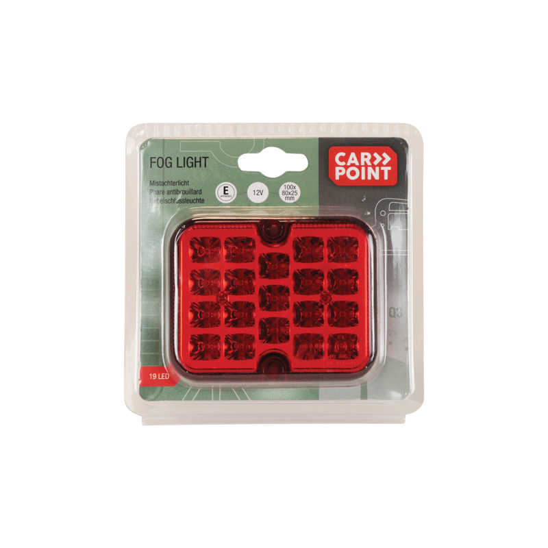 Carpoint Feu de Brouillard 19-LED 12V 100x80x25mm Approuvé E