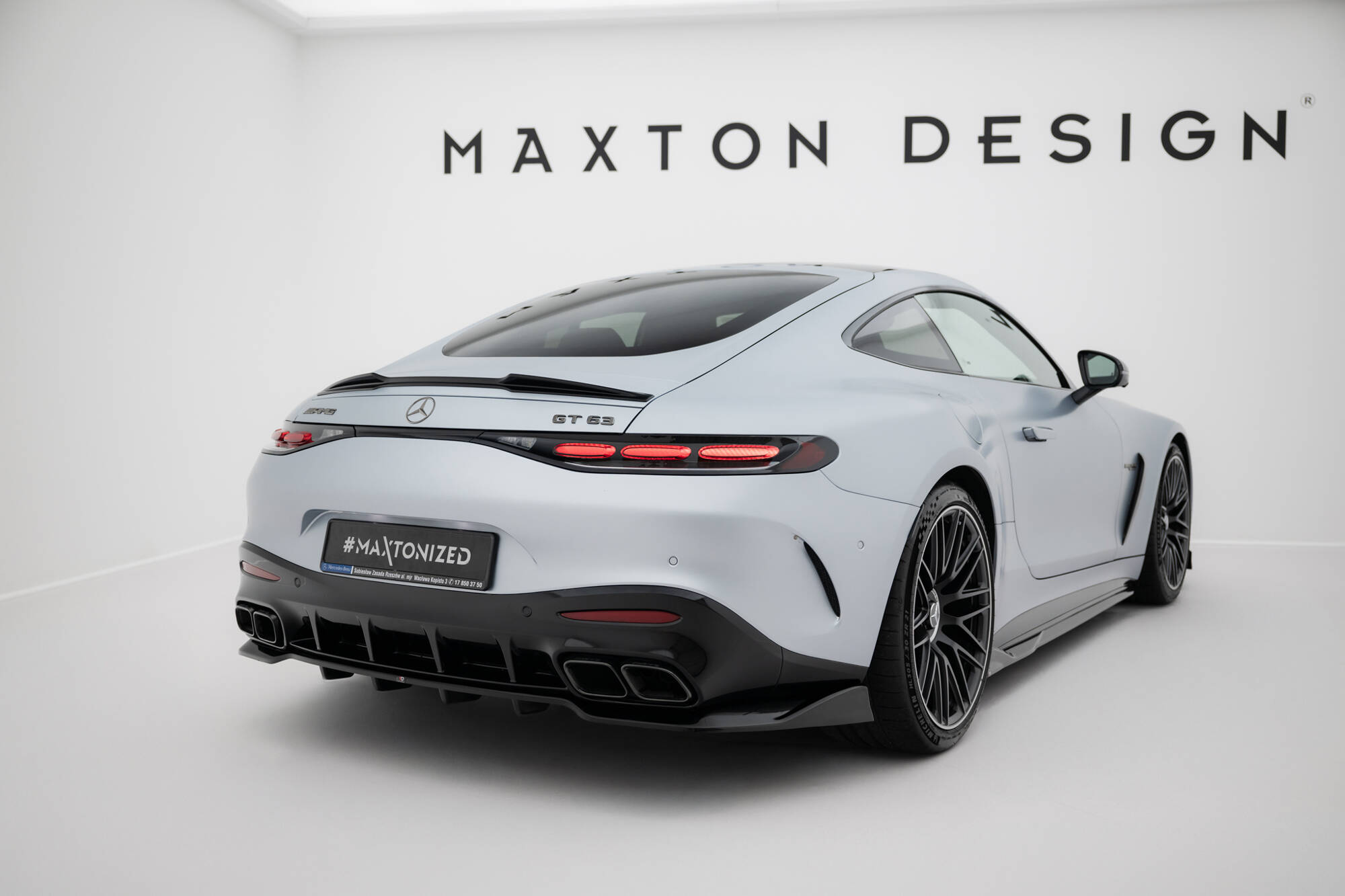 Achter diffuser V.2 Mercedes-AMG GT 63 C192 Maxton Glanzend zwart