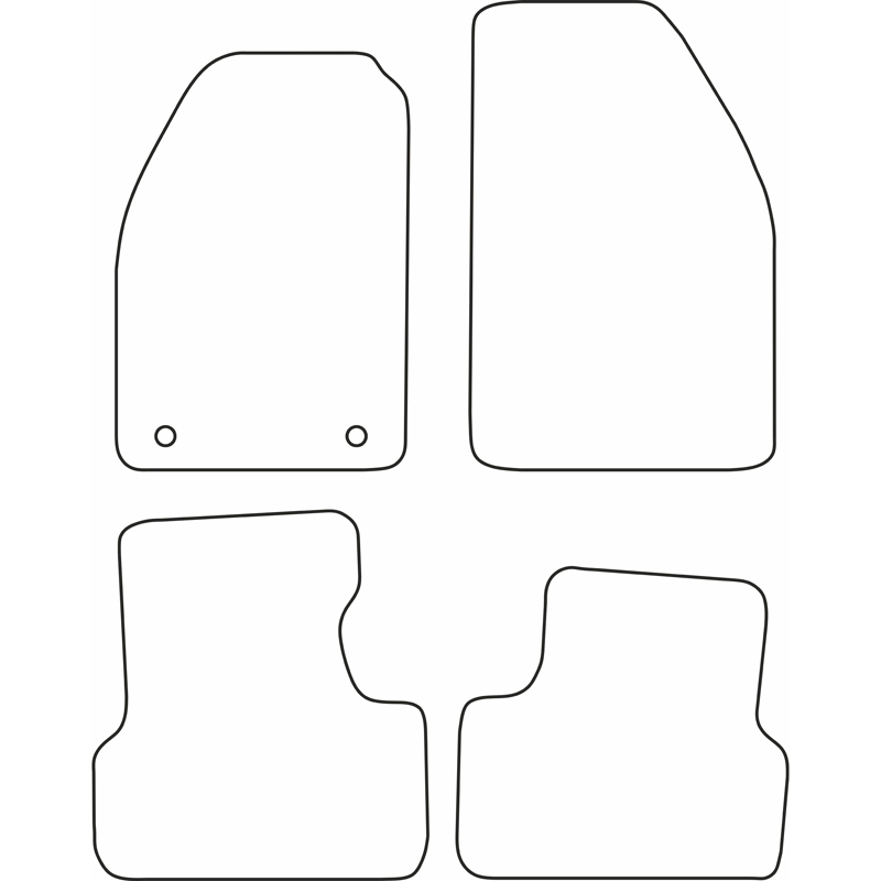 Set de tapis de sol en velours sur mesure pour Saab 9000 1985-1998