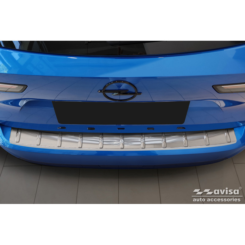 Protection de seuil arrière inox sur mesure pour Opel Astra L Sportstourer 2022- 'Ribs'