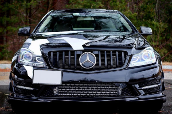 Grill Mercedes C-klasse W204 AMG-look zwart