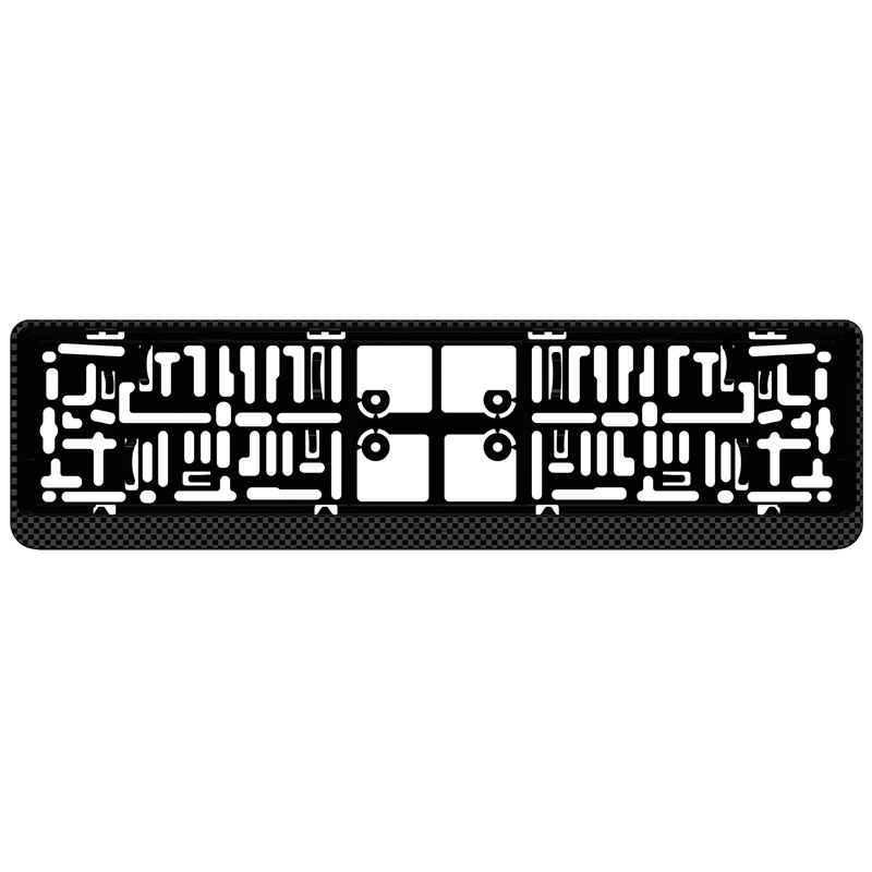 Porte-plaque synthétique 'Click' 52x11cm Look-Carboné