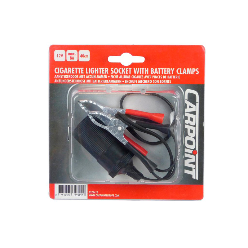 Carpoint Pinces à Batterie pour Prise Allume-Cigare 12V 10A