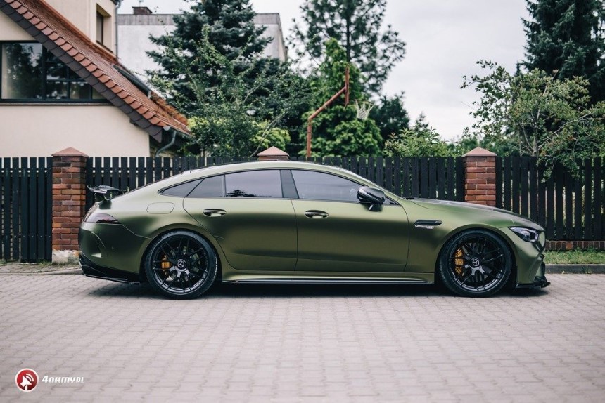 Achter zijskirts Mercedes AMG GT 63s Maxton Design glans zwart