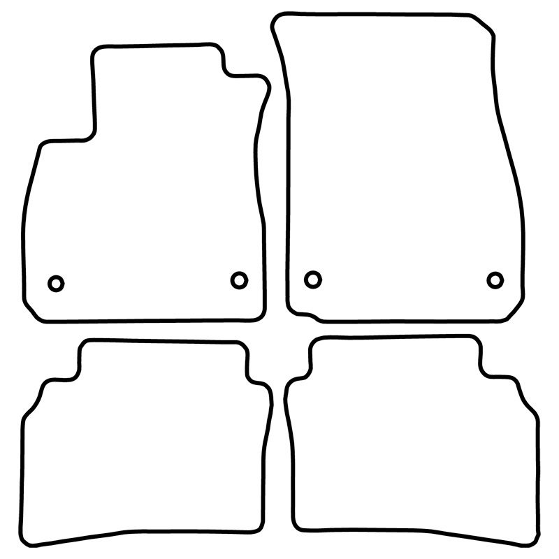 Set de tapis de sol en velours sur mesure pour Opel Insignia 2017-