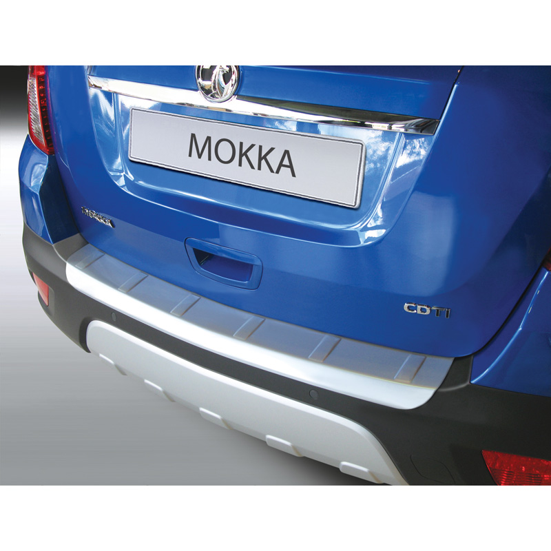 Protection de seuil arrière (ABS) sur mesure pour Opel Mokka 2012- Argent